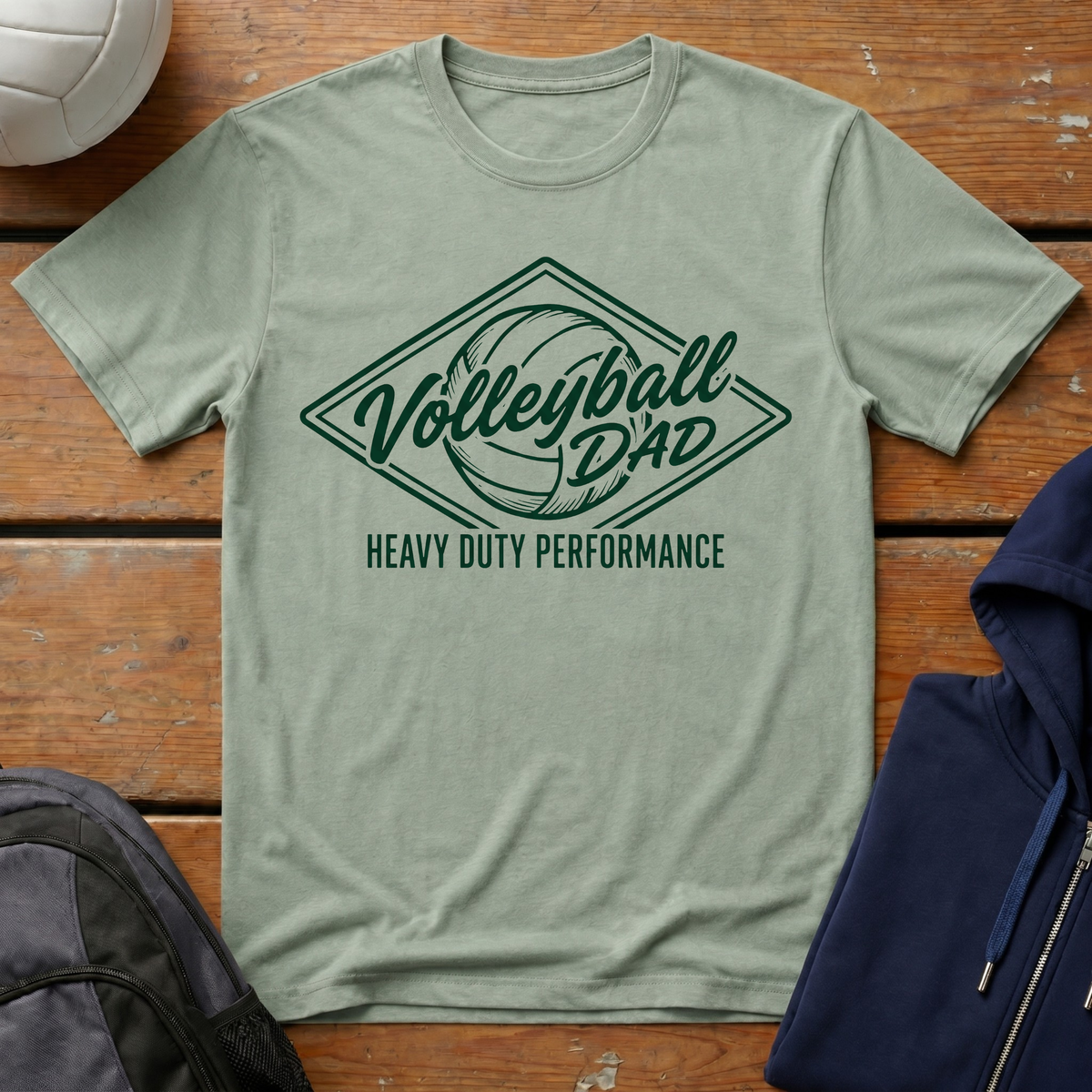 Volleyball Dad Heavy Duty T-Shirt