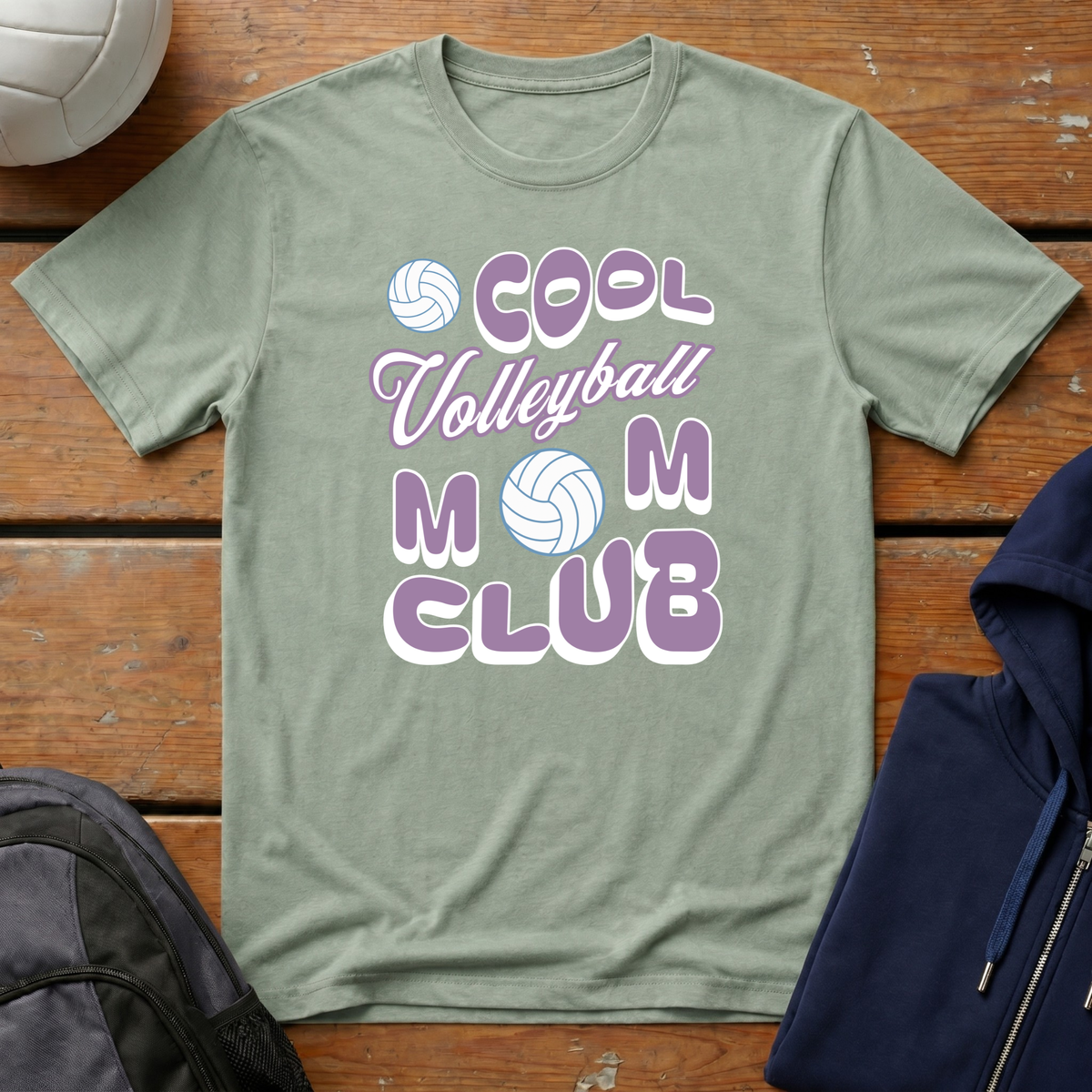Cool Volleyball Mom Club T-Shirt