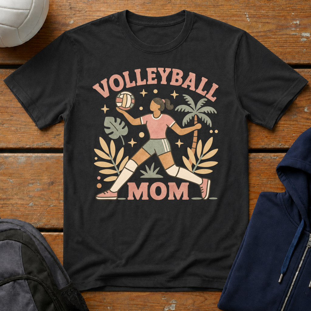 Volleyball Mom Tropical T-Shirt