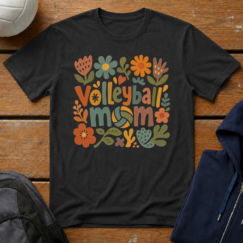 Volleyball Mom Floral T-Shirt