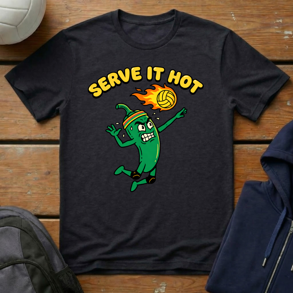 Serve It Hot Green T-Shirt