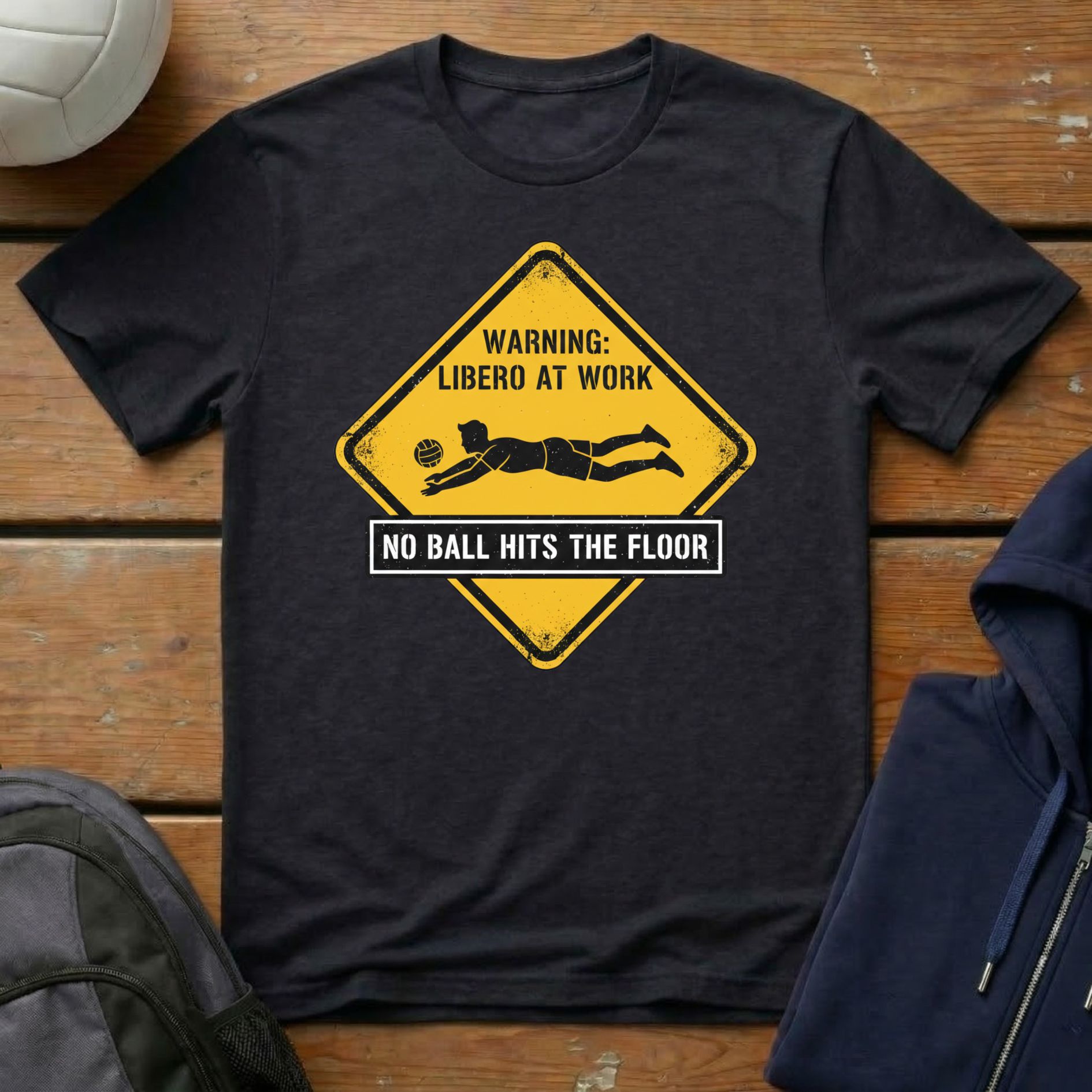 Warning Libero At Work Men T-Shirt