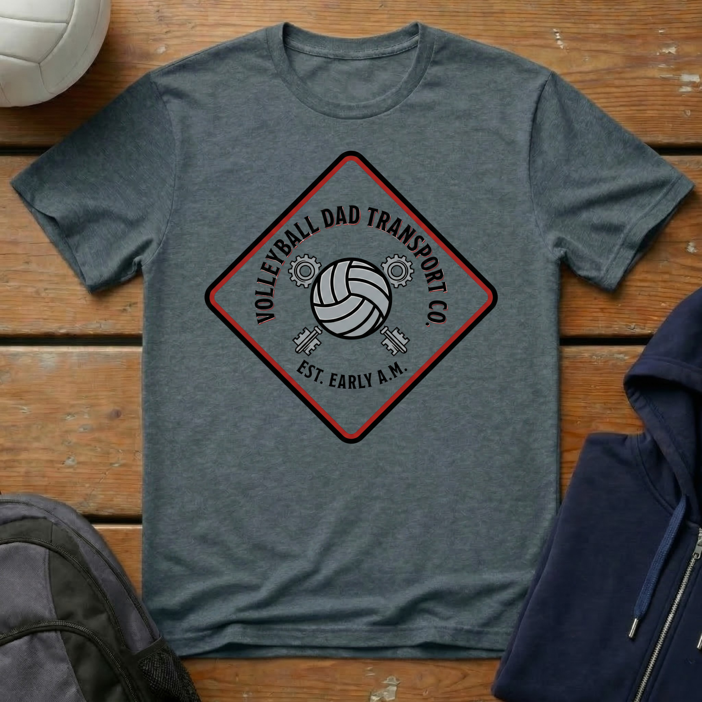 Volleyball Dad Transport Co T-Shirt