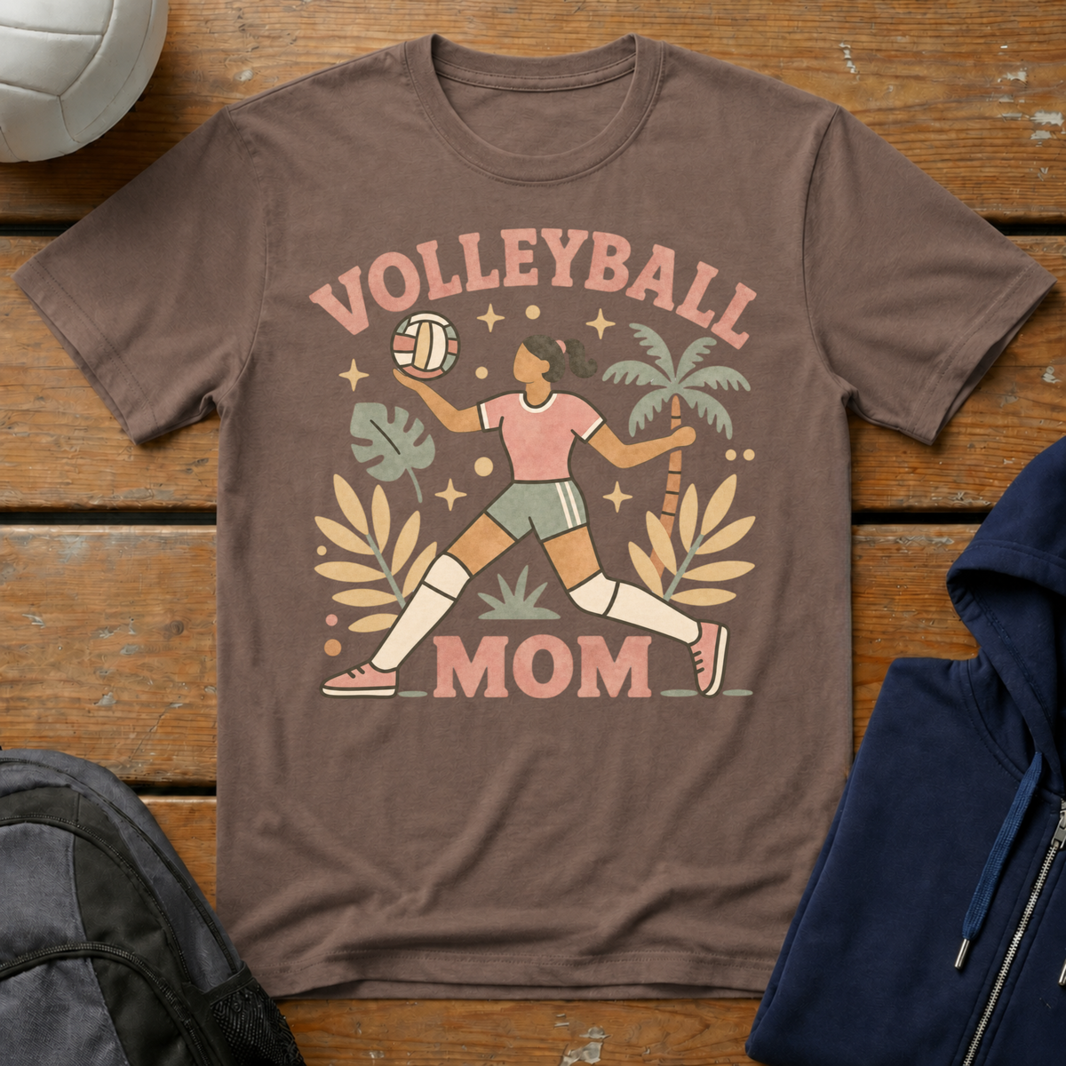 Volleyball Mom Tropical T-Shirt