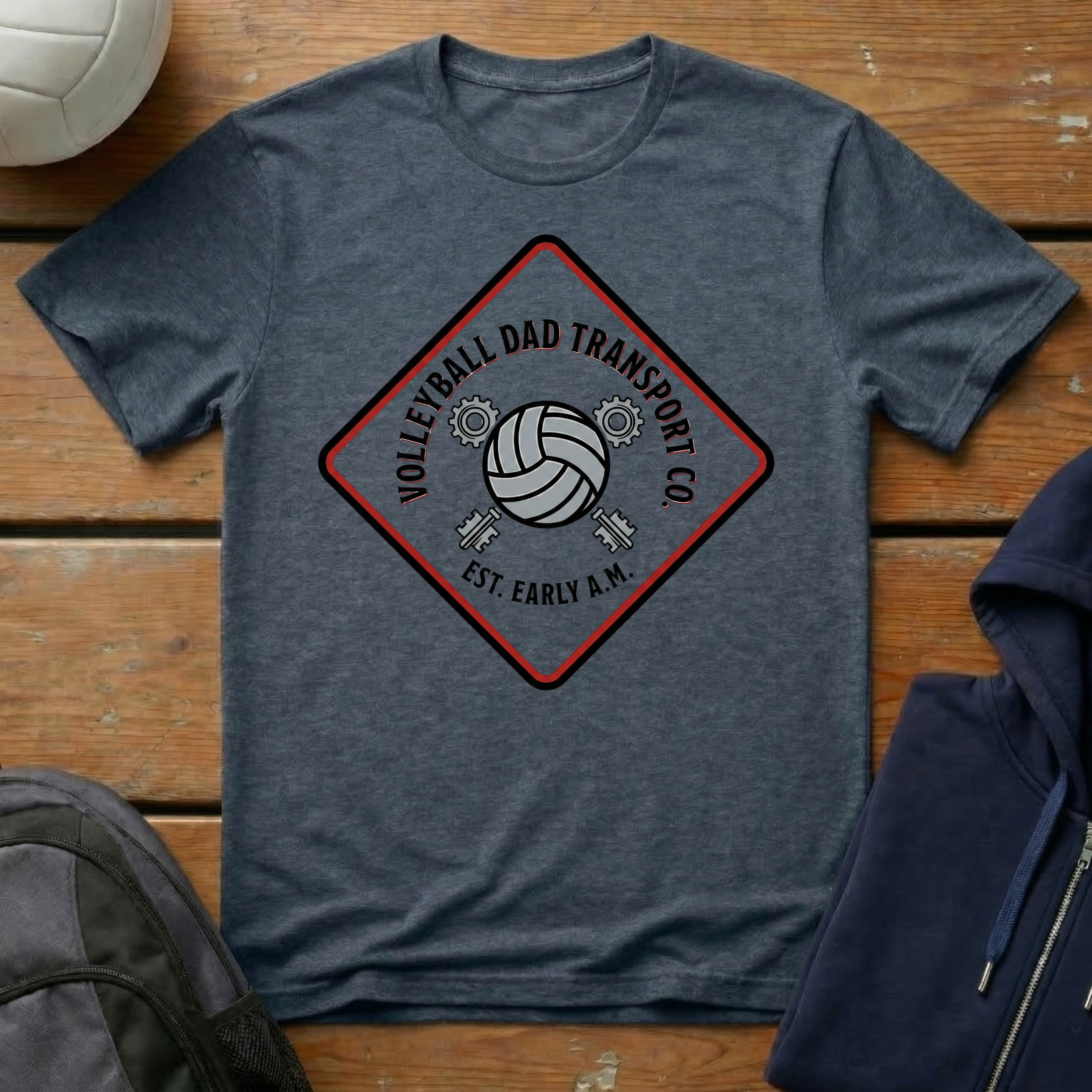Volleyball Dad Transport Co T-Shirt