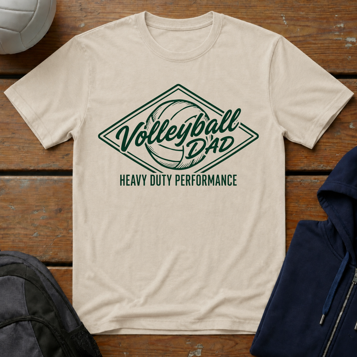 Volleyball Dad Heavy Duty T-Shirt