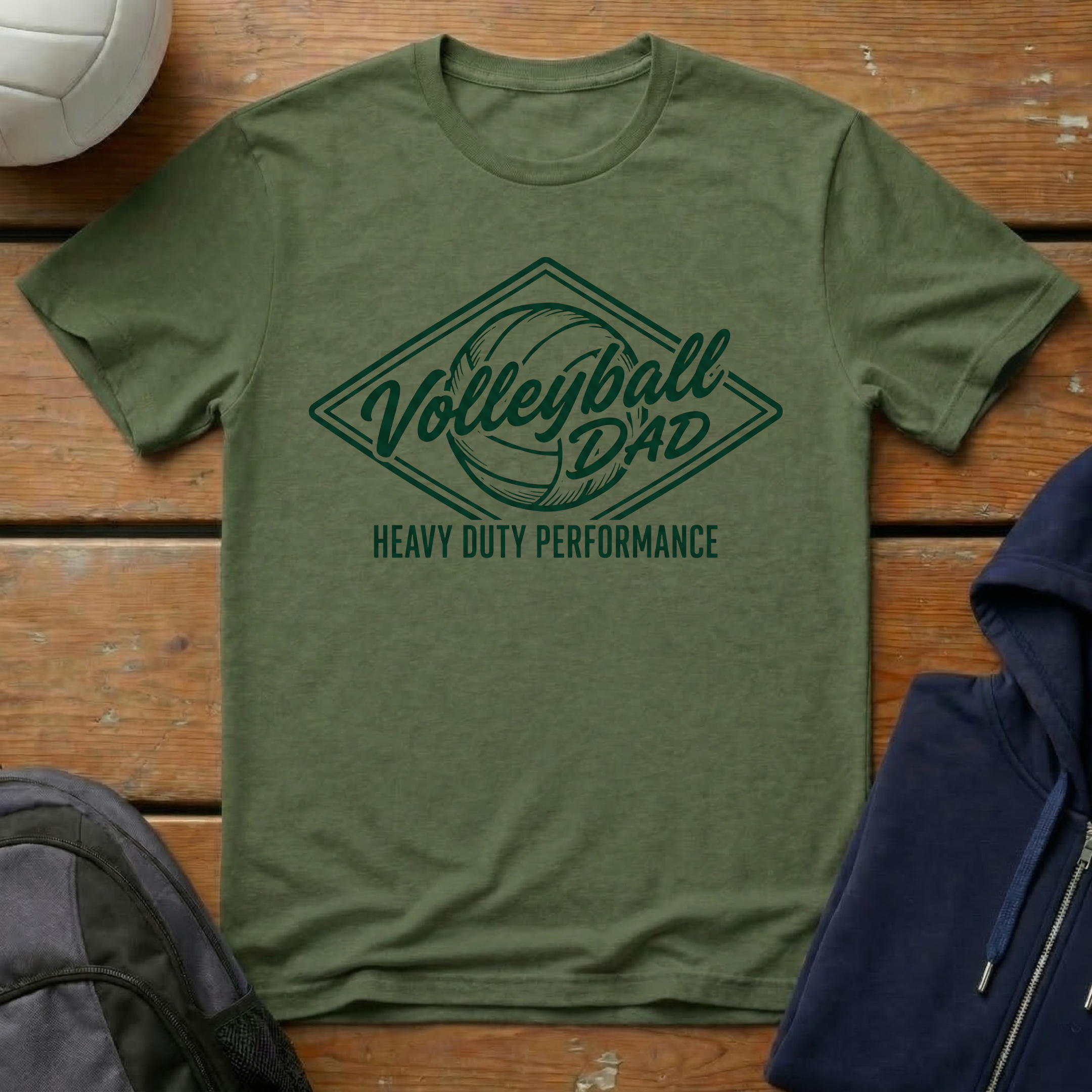 Volleyball Dad Heavy Duty Performance T-Shirt