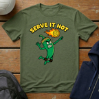 Serve It Hot Green T-Shirt