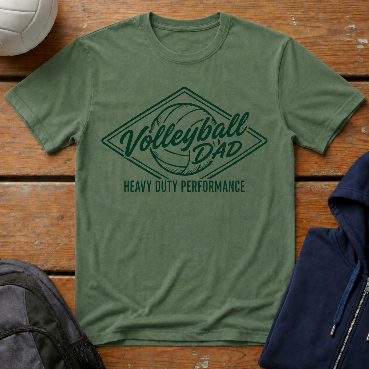 Volleyball Dad Heavy Duty T-Shirt
