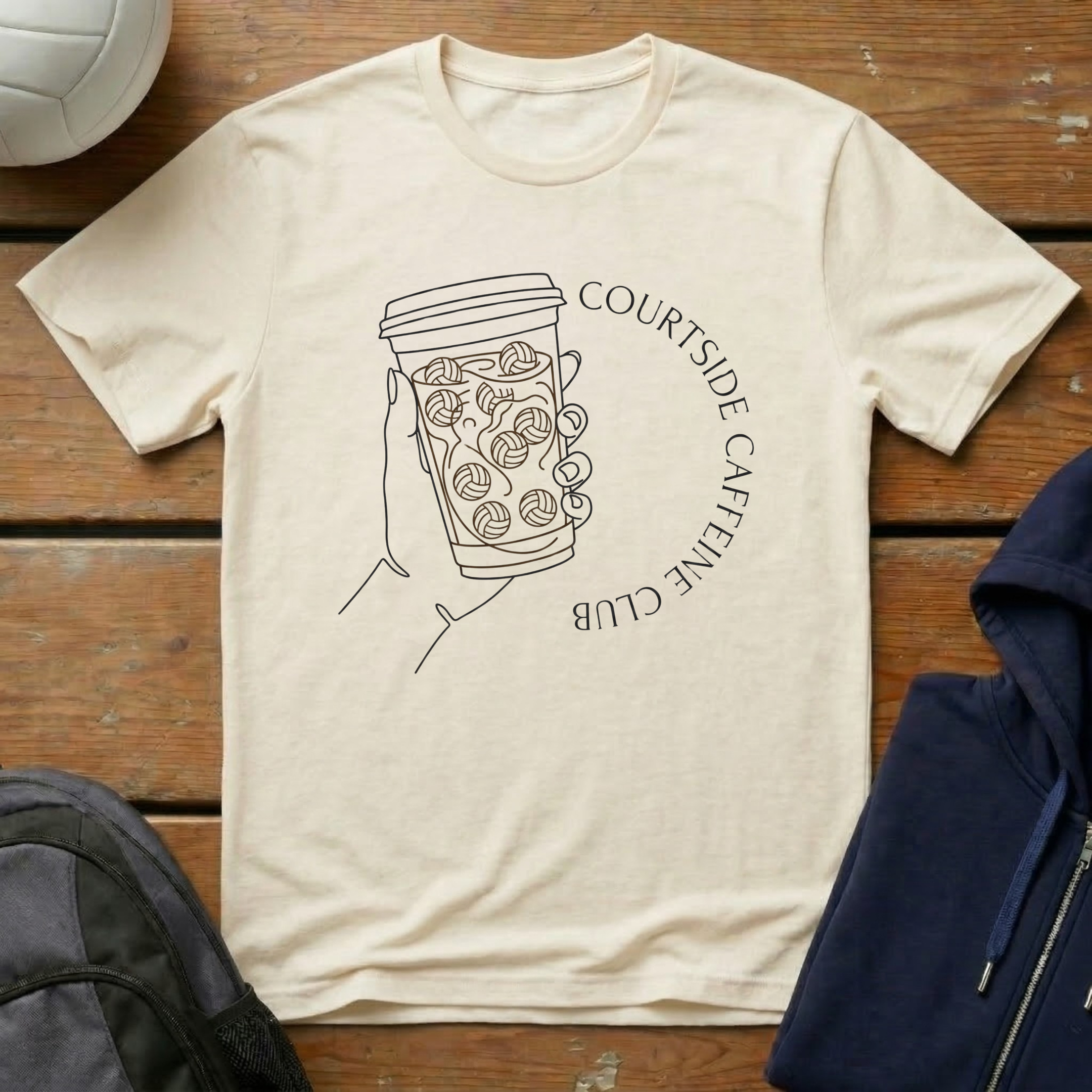 Courtside Caffeine Club T-Shirt