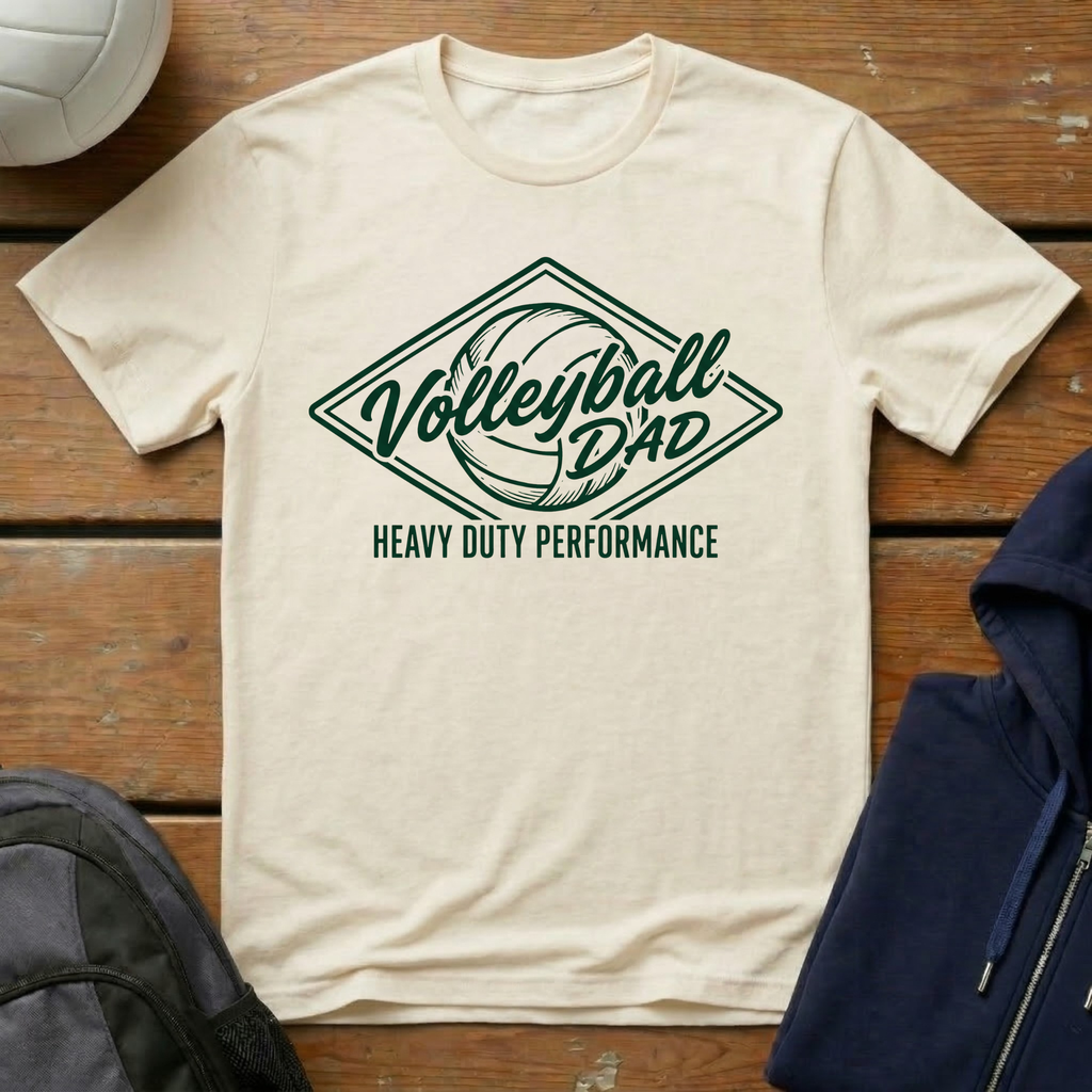 Volleyball Dad Heavy Duty Performance T-Shirt