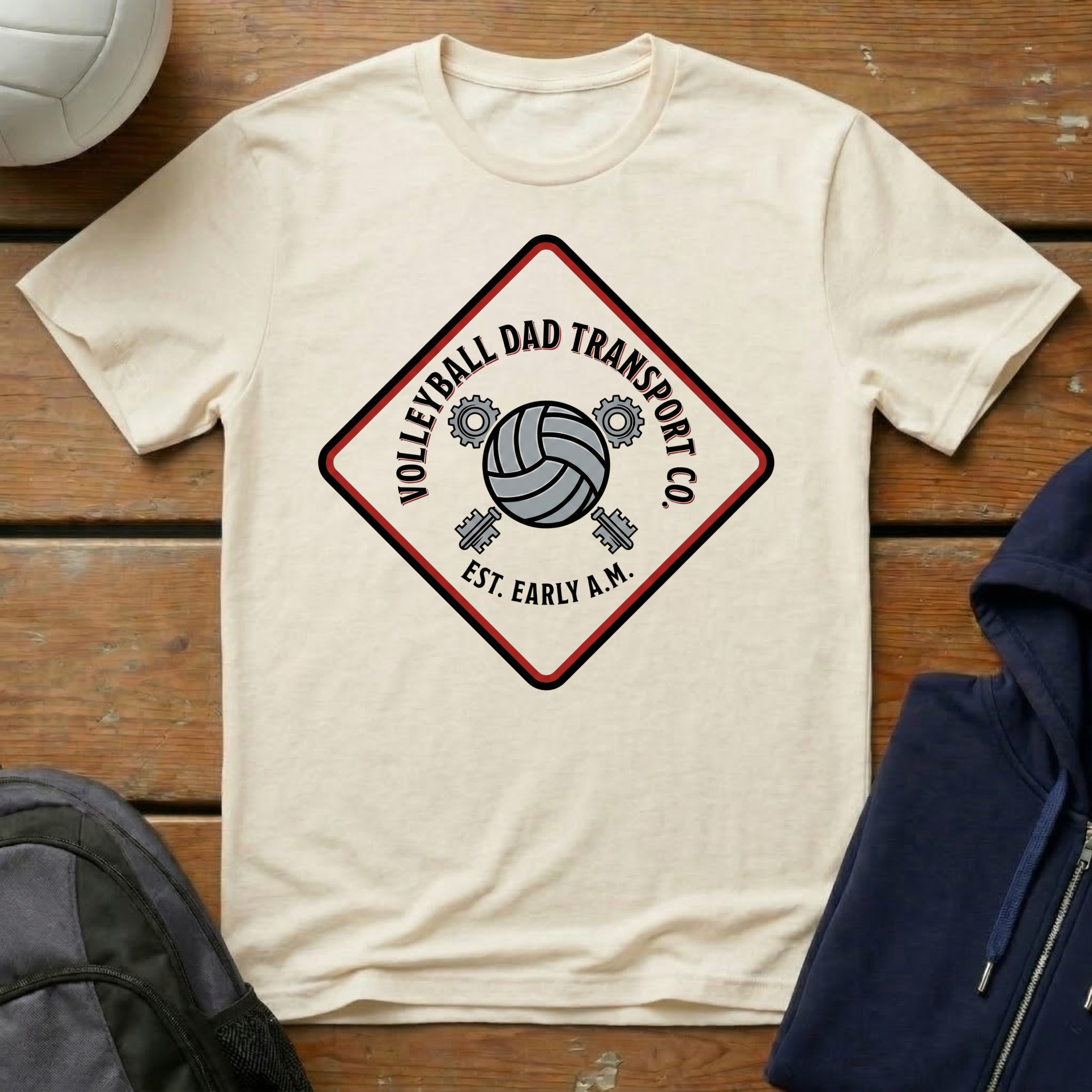 Volleyball Dad Transport Co T-Shirt