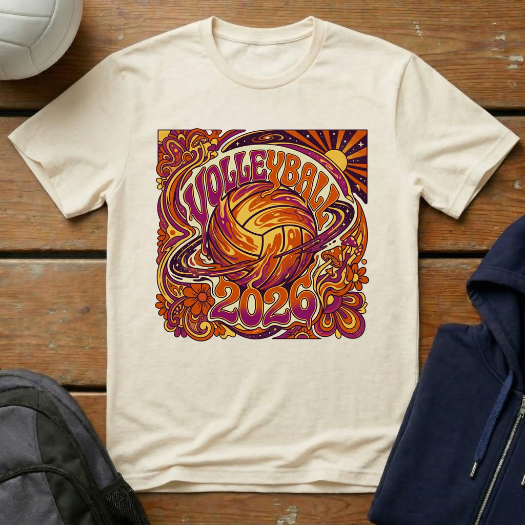 Volleyball 2026 Groovy T-Shirt