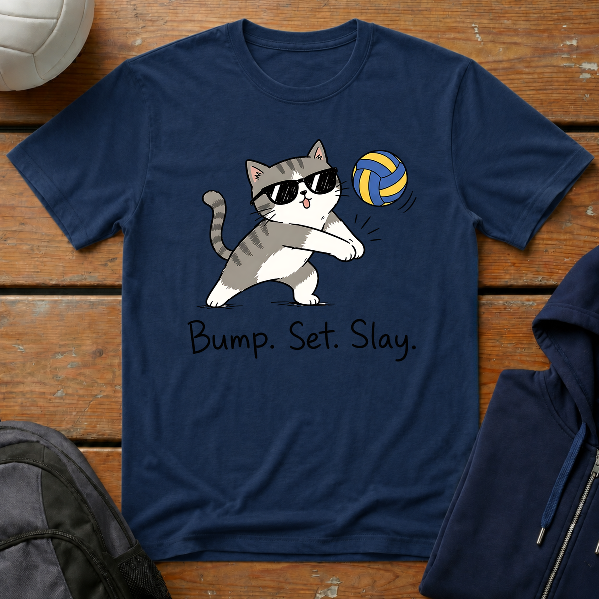 Bump Set Slay Cat T-Shirt