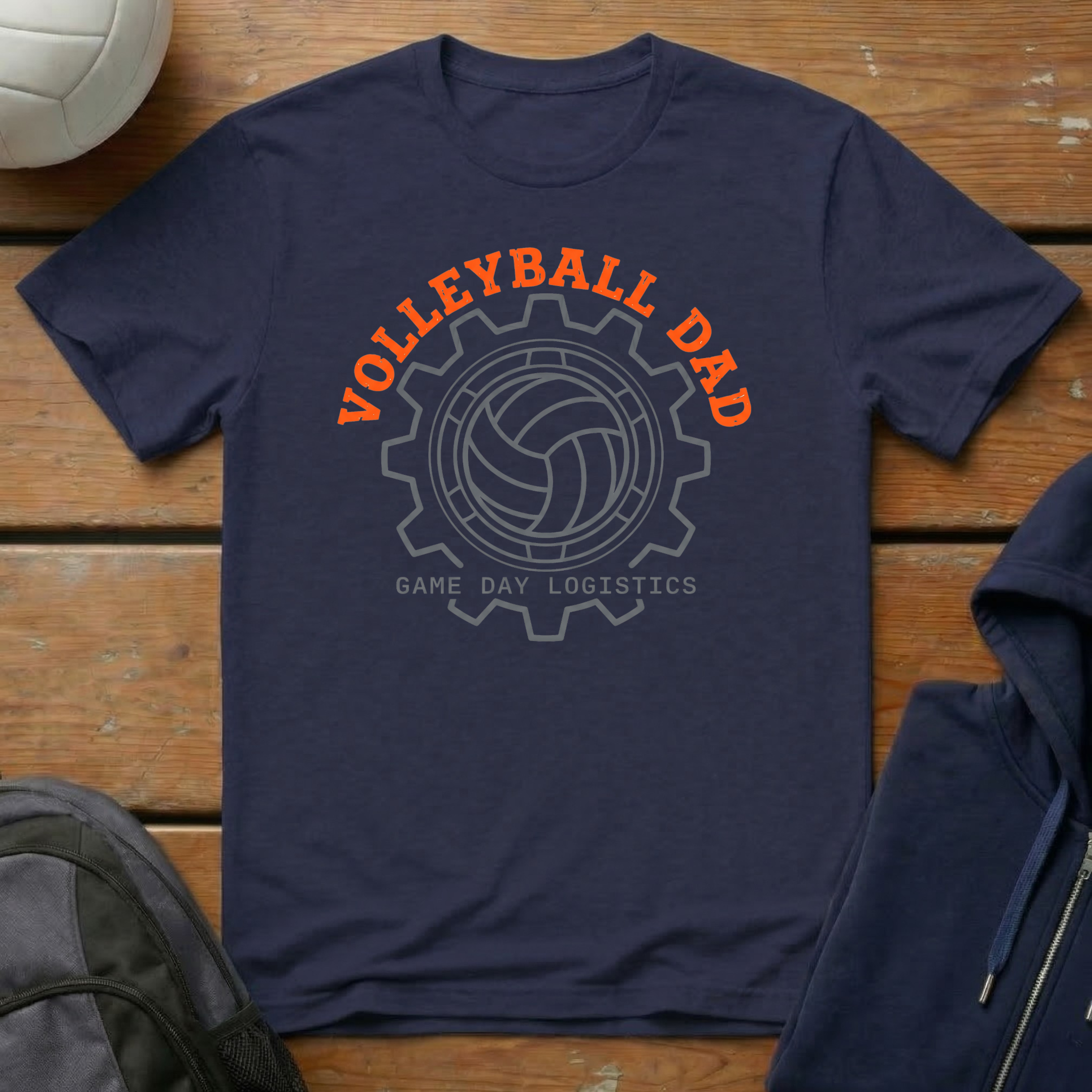 Volleyball Dad Game Day Logistics T-Shirt