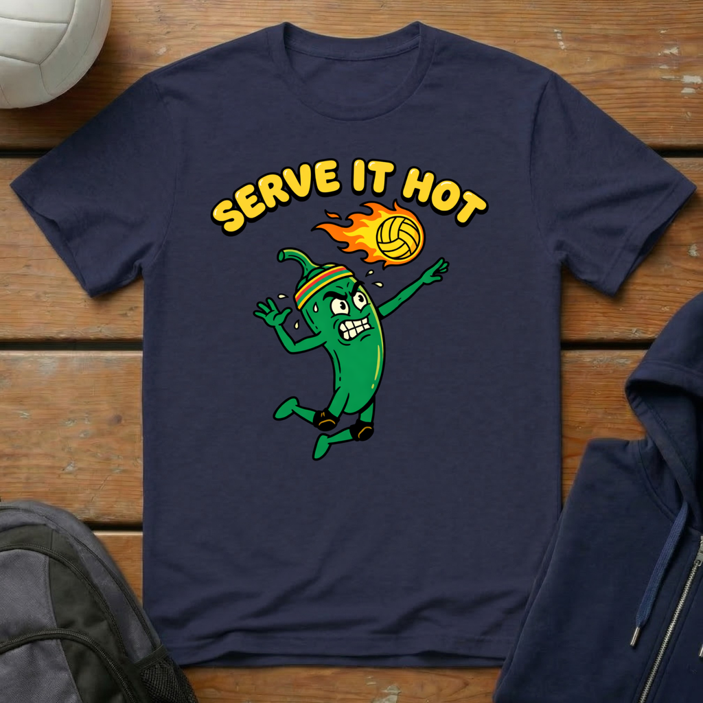Serve It Hot Green T-Shirt