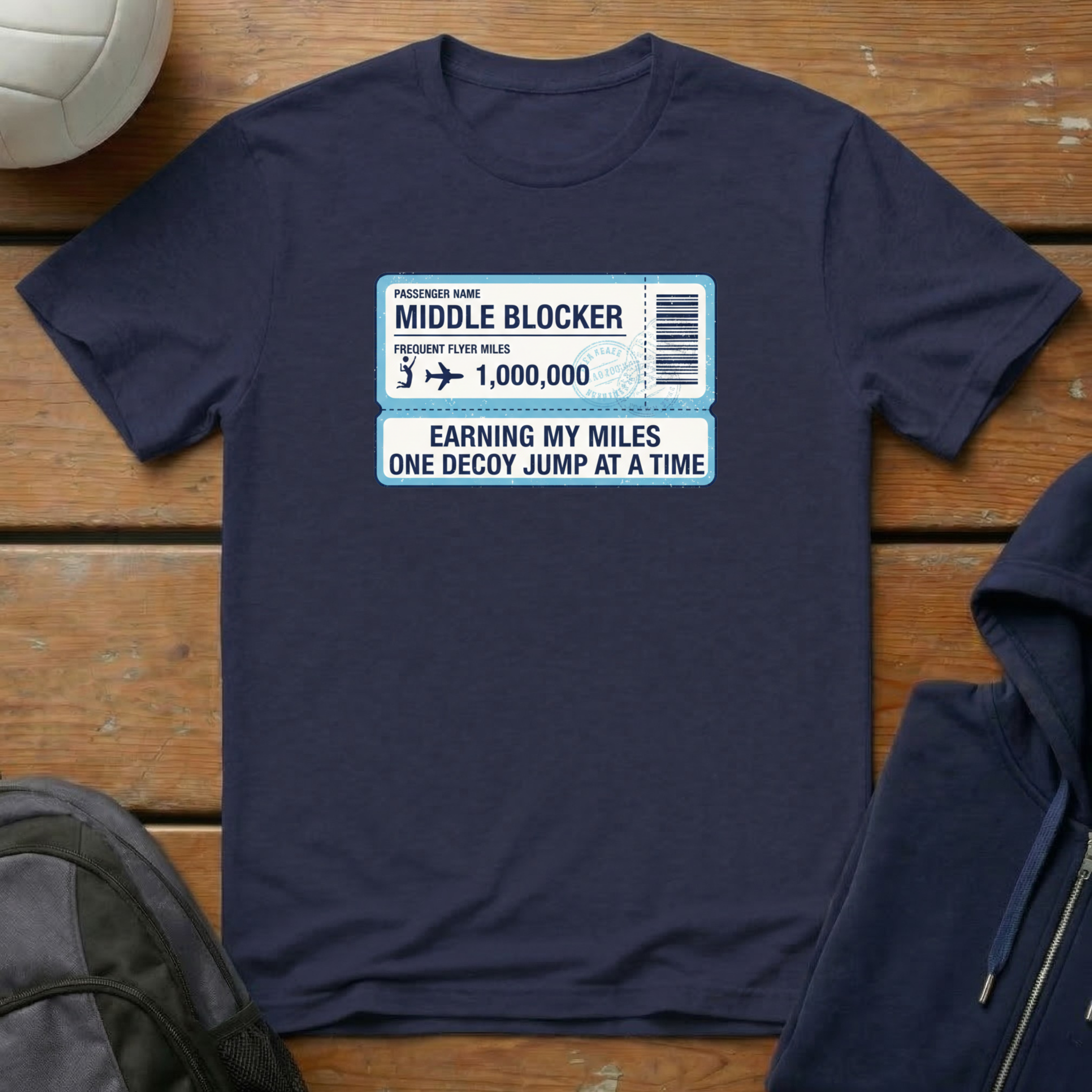Passenger Name Middle Blocker T-Shirt