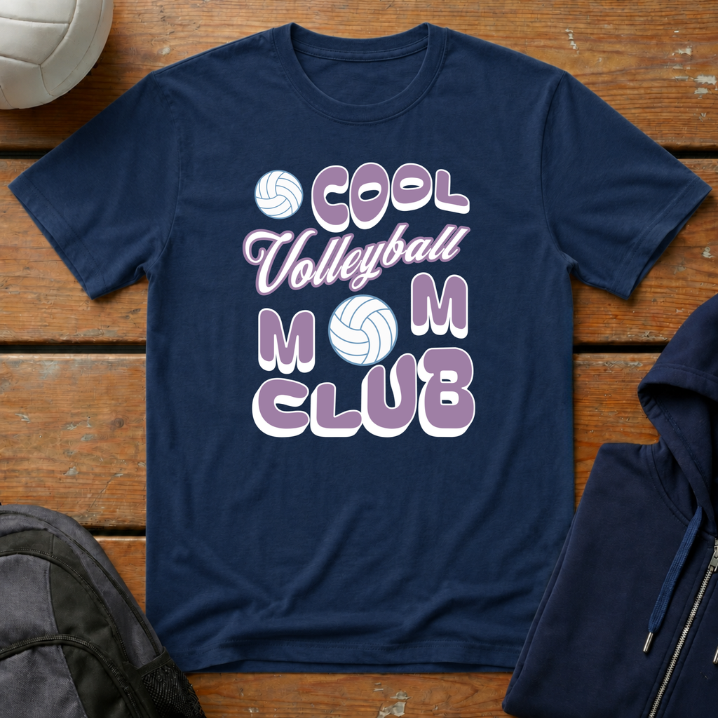 Cool Volleyball Mom Club T-Shirt