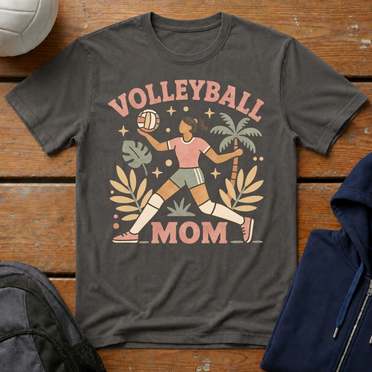 Volleyball Mom Tropical T-Shirt