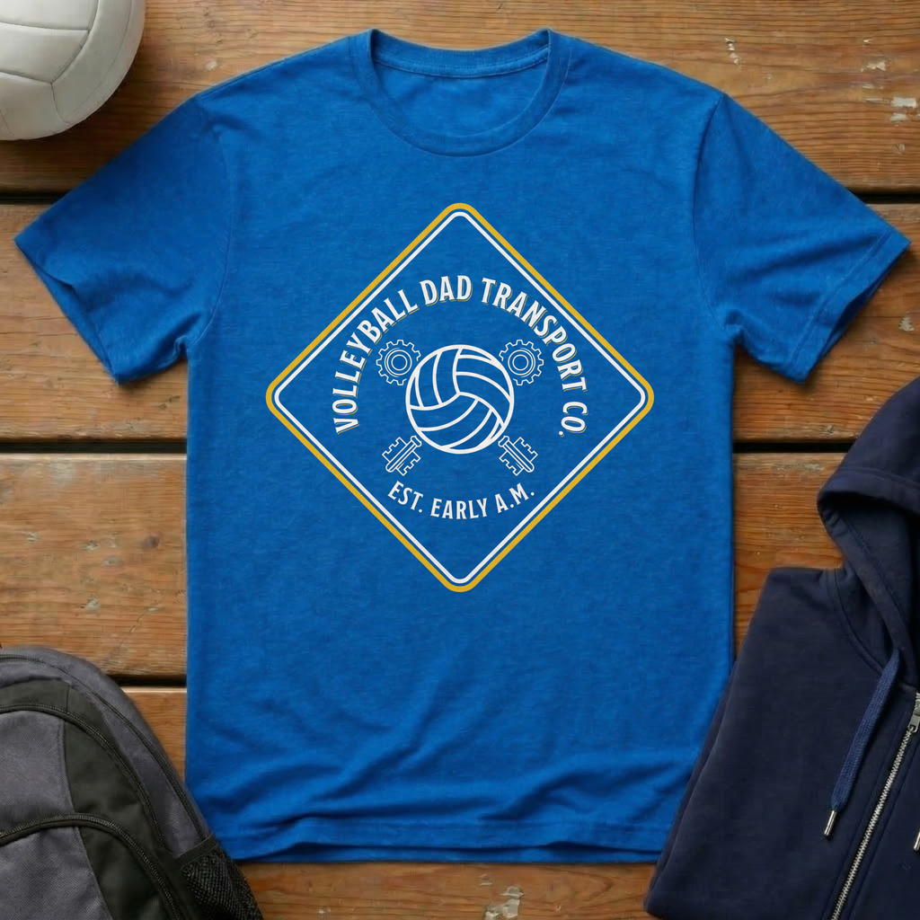 Volleyball Dad Transport Co Yellow T-Shirt