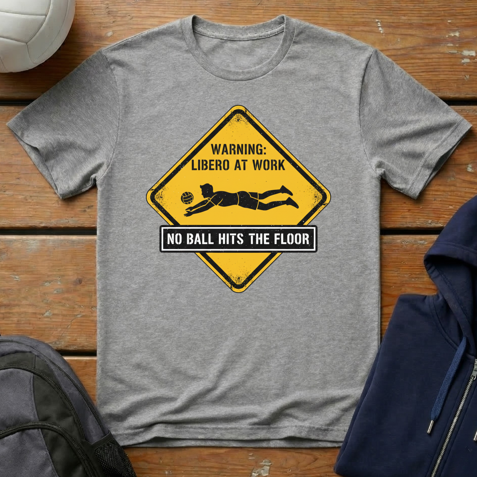 Warning Libero At Work Men T-Shirt