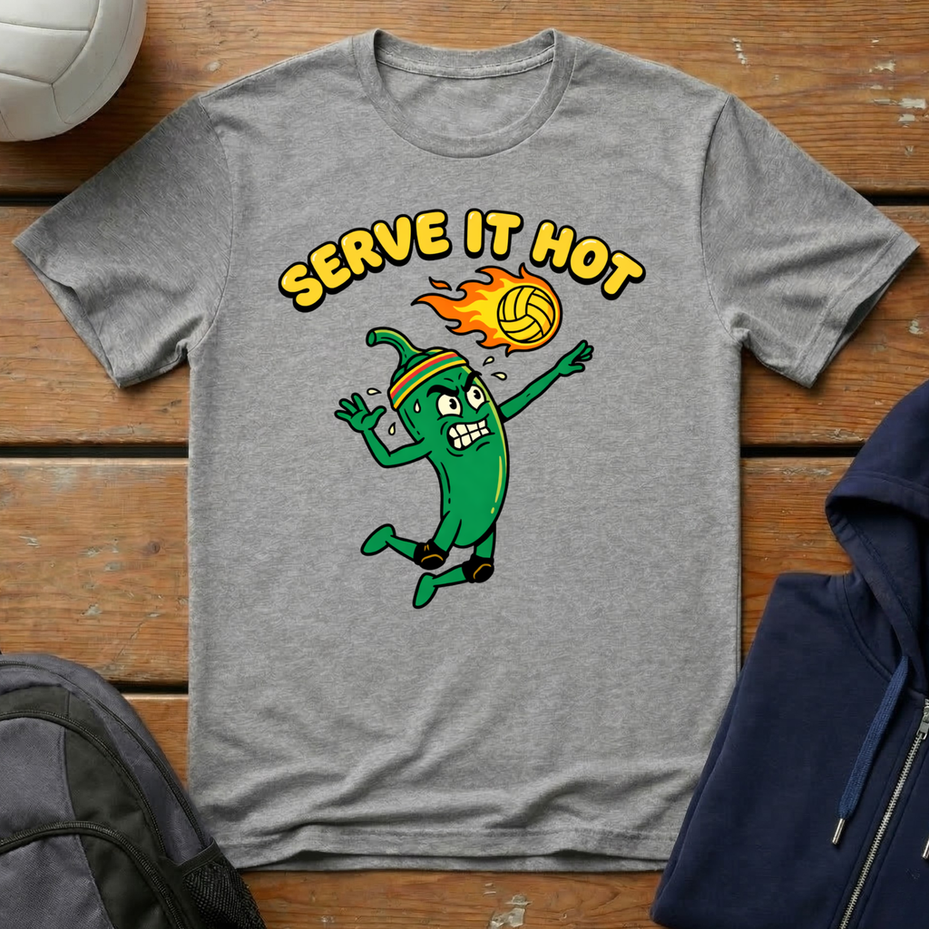 Serve It Hot Green T-Shirt