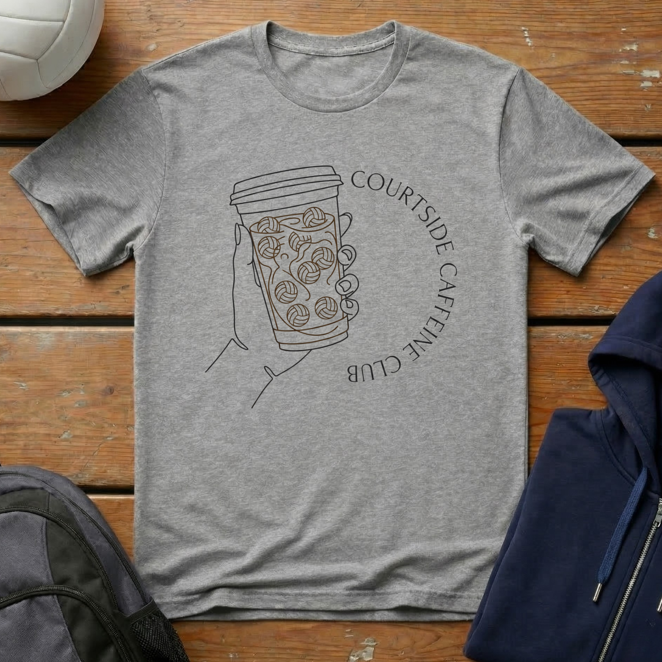 Courtside Caffeine Club T-Shirt