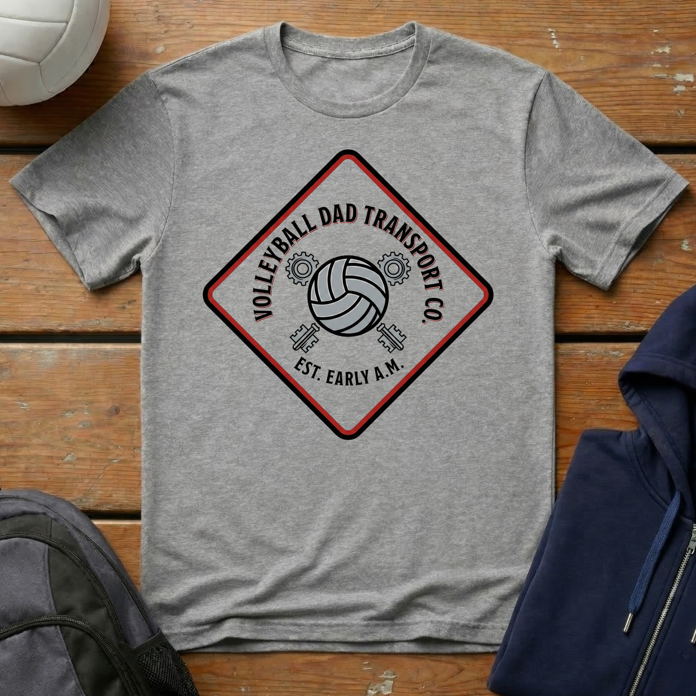 Volleyball Dad Transport Co T-Shirt