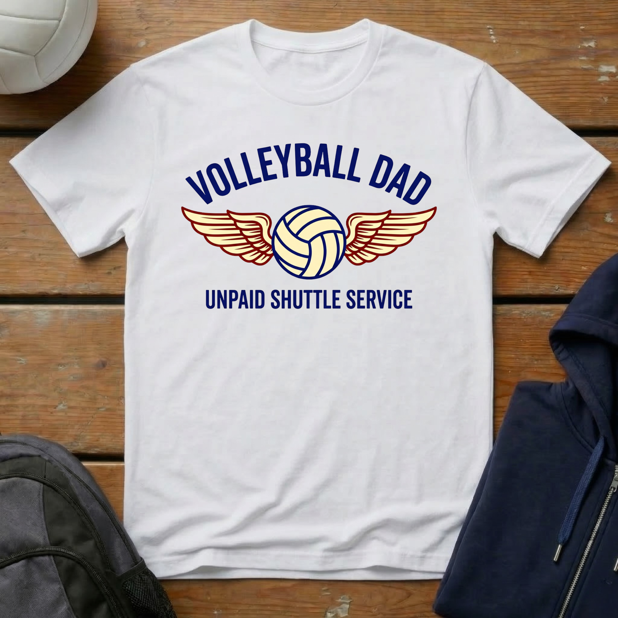 Volleyball Dad Unpaid Shuttle Service T-Shirt