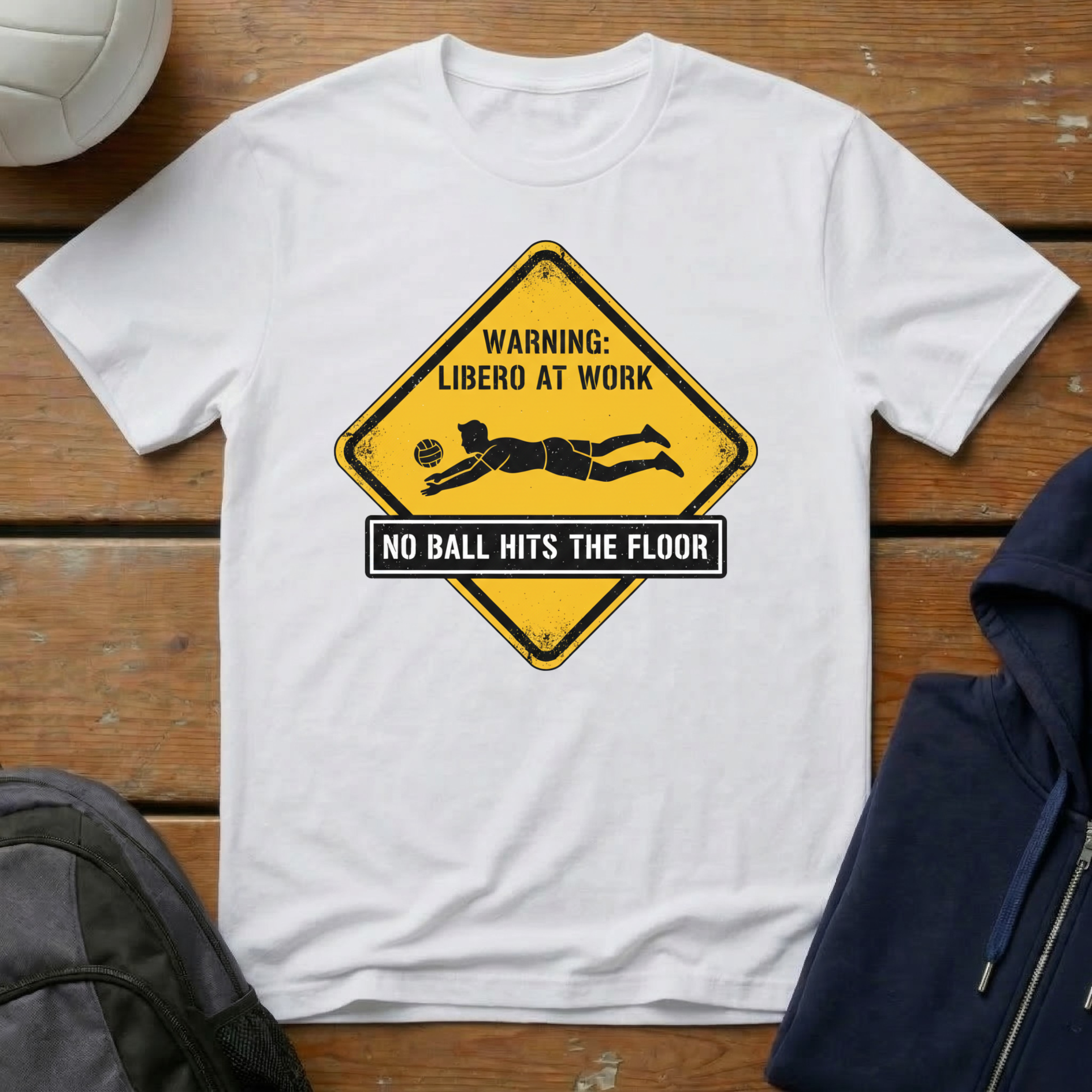 Warning Libero At Work Men T-Shirt