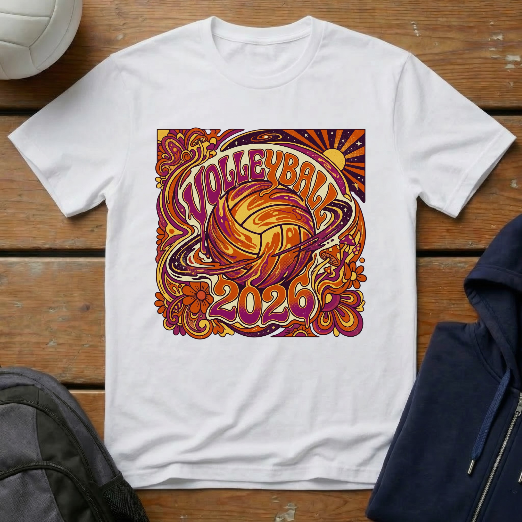 Volleyball 2026 Groovy T-Shirt