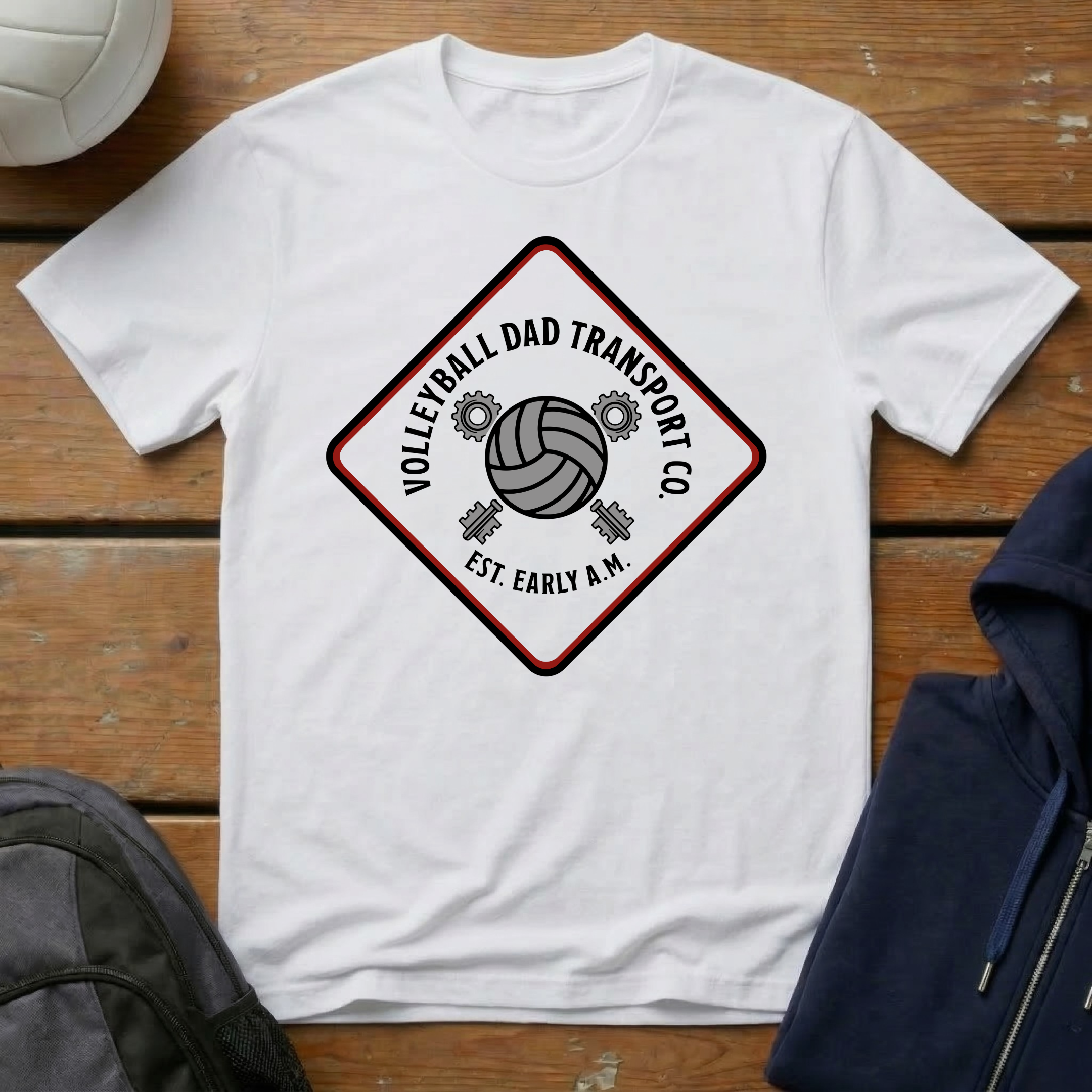Volleyball Dad Transport Co T-Shirt