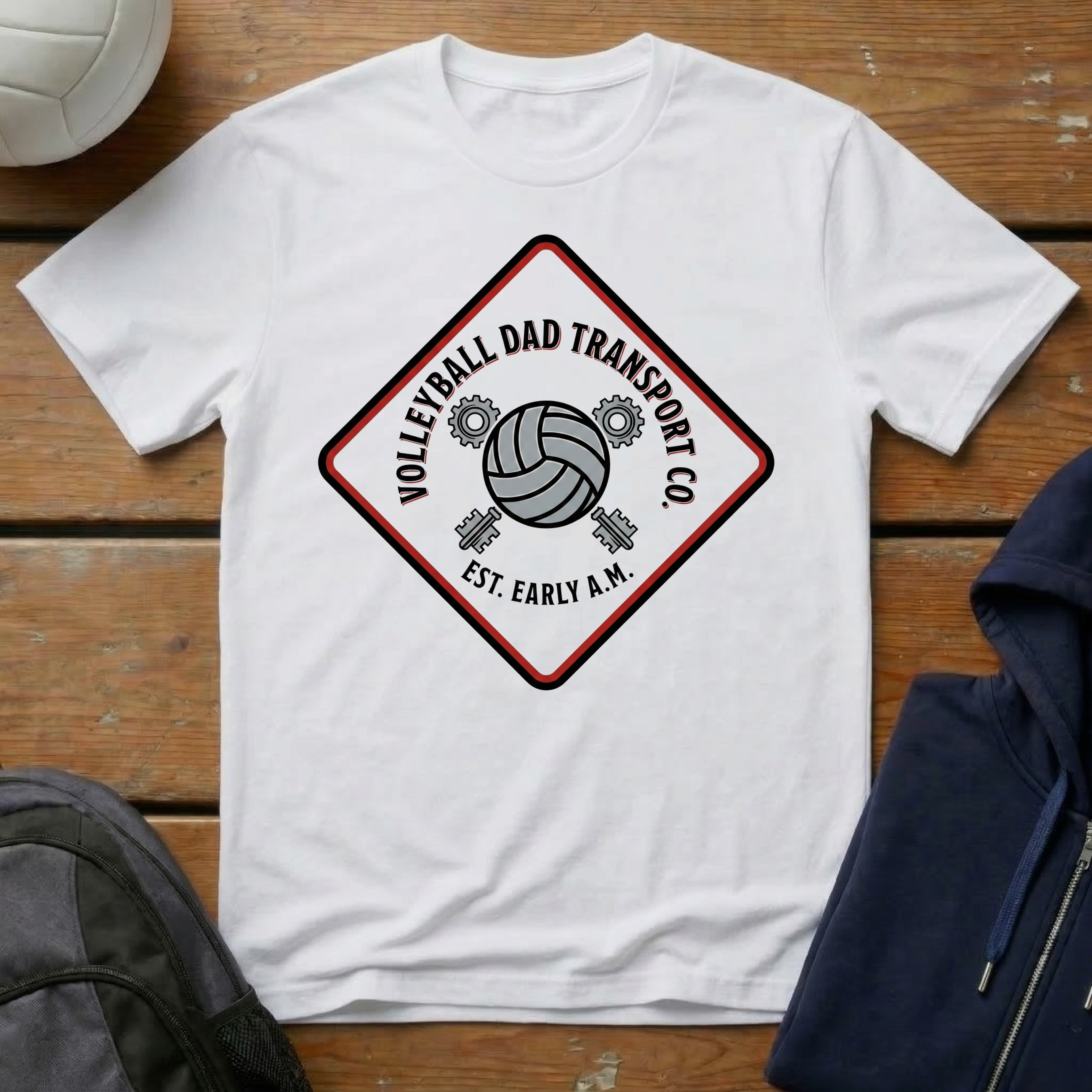 Volleyball Dad Transport Co T-Shirt